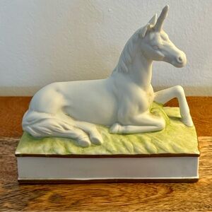 Porcelain Unicorn Music Box